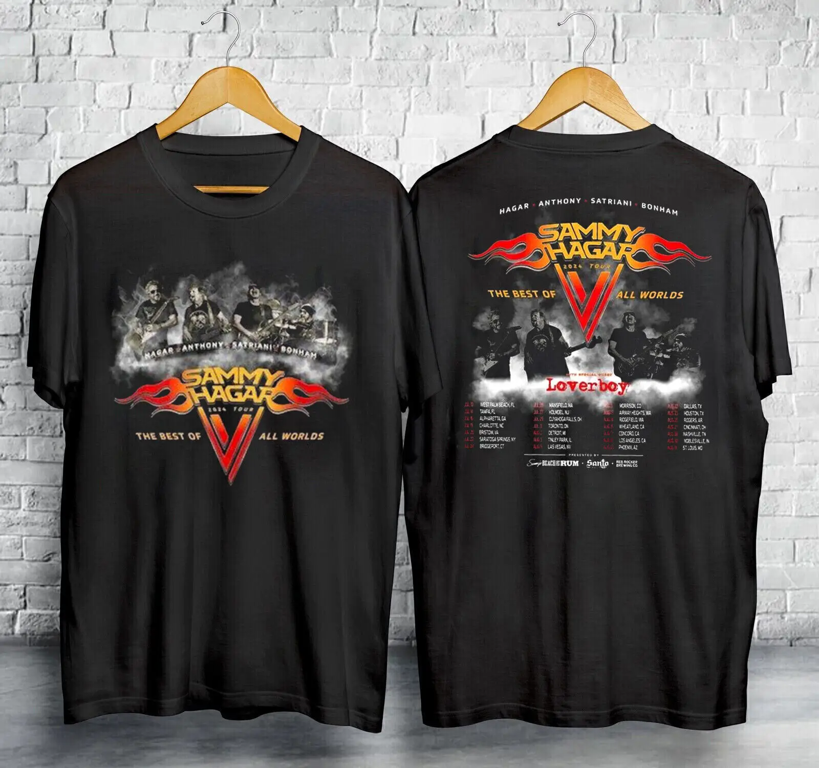 

Sammy Hagar The Best of All Worlds 2024 Tour T-Shirt