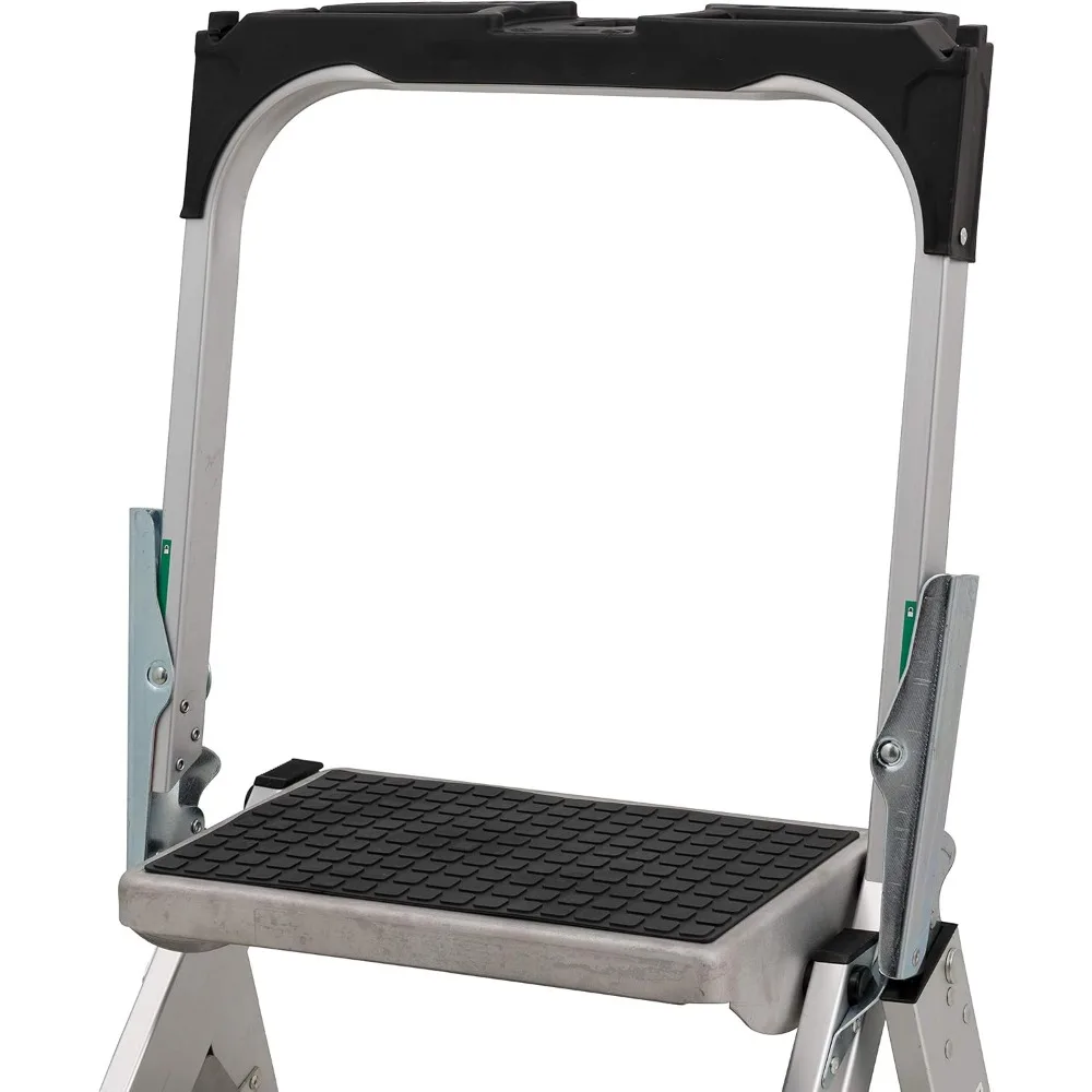 Escalera de extensión multiposición de 11 pies con bandeja extraíble y estabilizador, capacidad de carga de 330 lb