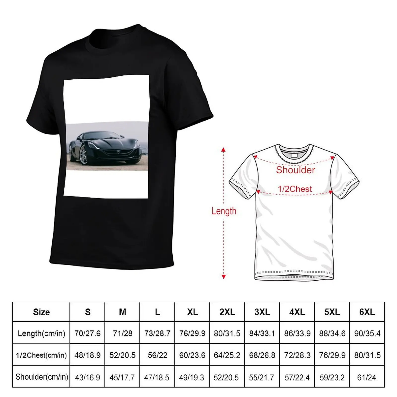 Rimac Concept_One T-Shirt Casual Basic Short Sleeve T-Shirt
