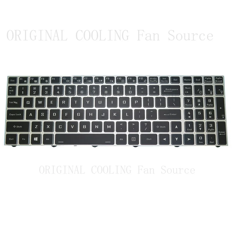 R+  No Backlit Keyboard For Gigabyte For AORUS 7 KB MB SB English US Silver Frame