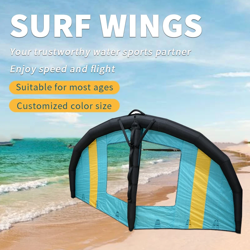 Marine Grade Inflatable Surf Wing Handheld Wing Foil 4/5/6 square Wingsurfing Wing With Clear Window Design for Water Sports