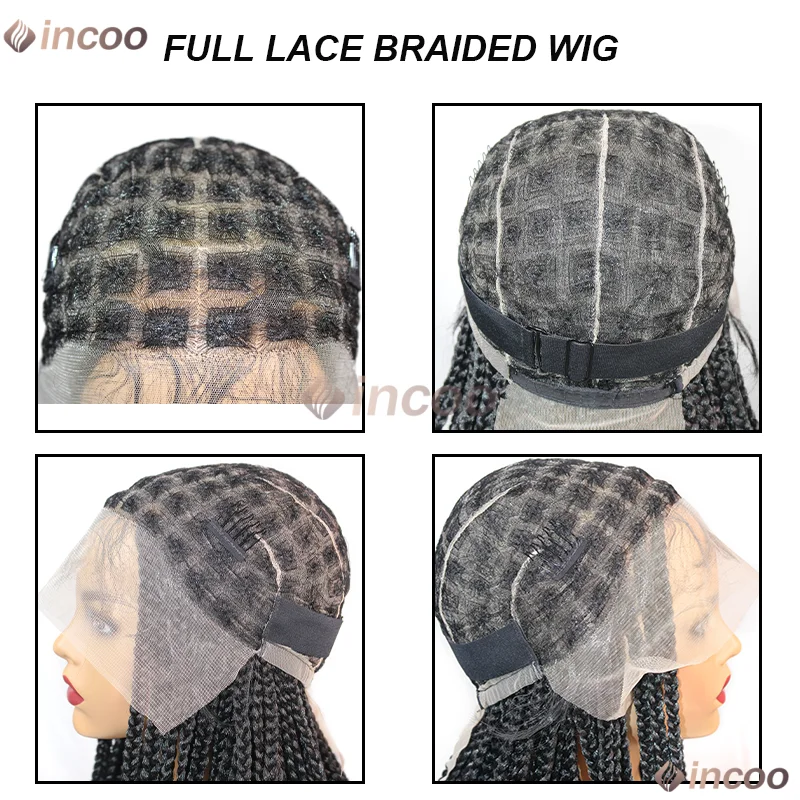 10 ''صندوق قصير شعر مستعار مضفر للنساء السود كورنو شعر مستعار اصطناعي كامل الدانتيل تجديل الشعر شعر مستعار أسود للبيع #6