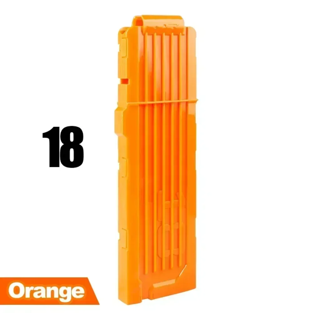 18 Oranje Reload Clip voor Nerfss Magazine Ronde Darts Vervanging Toy Gun Soft Bullet Clip voor Nerfss Blaster