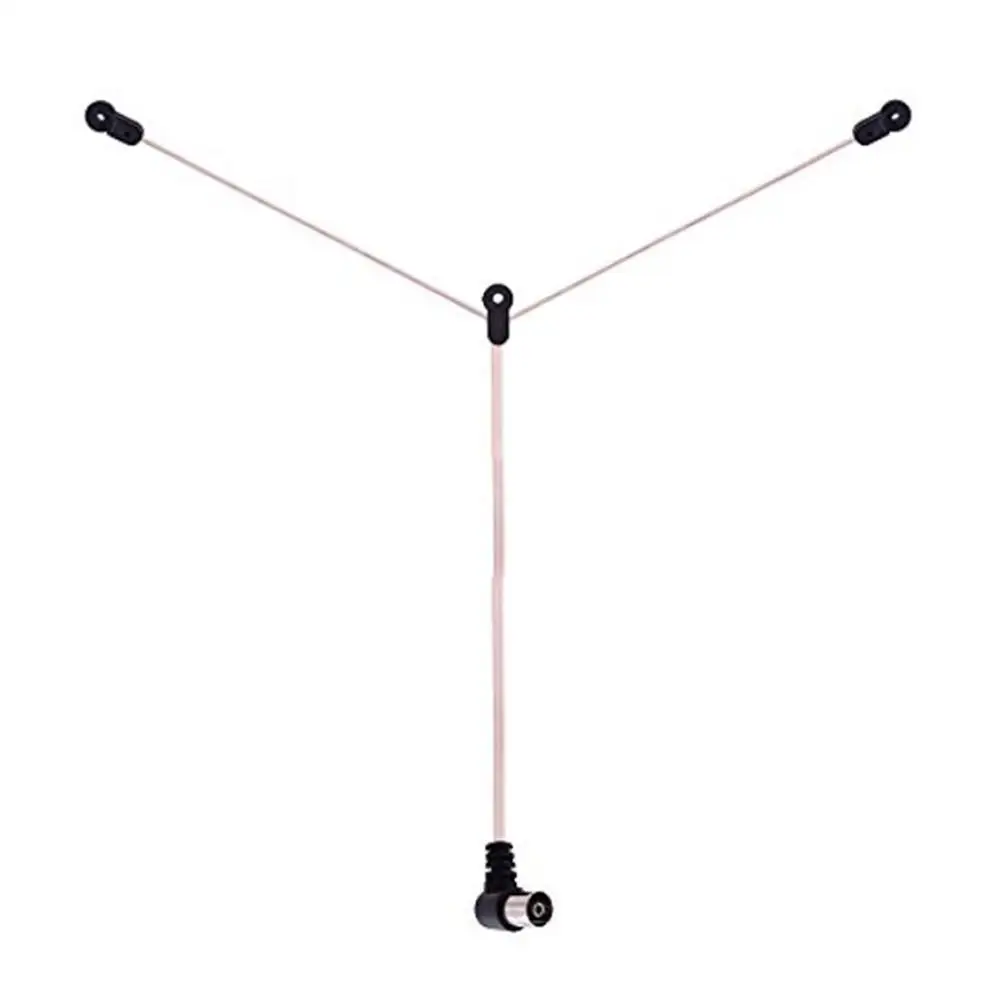 FM Radio Dipole Indoor T Antenna, Receptor Aéreo HD, Conector Tipo F Masculino para Estações de Rádio FM, 75 OHM