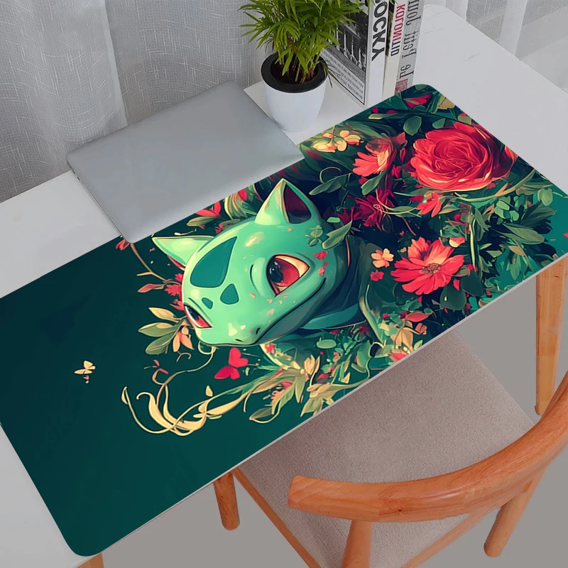 أنيمي الوسادة ماوس P-بوكيمون Bulbasaur HD طباعة ألعاب الكمبيوتر قفل حافة لوحة الماوس XXL لوحة المفاتيح الكمبيوتر الفئران الحصير الوسادة ل csgo