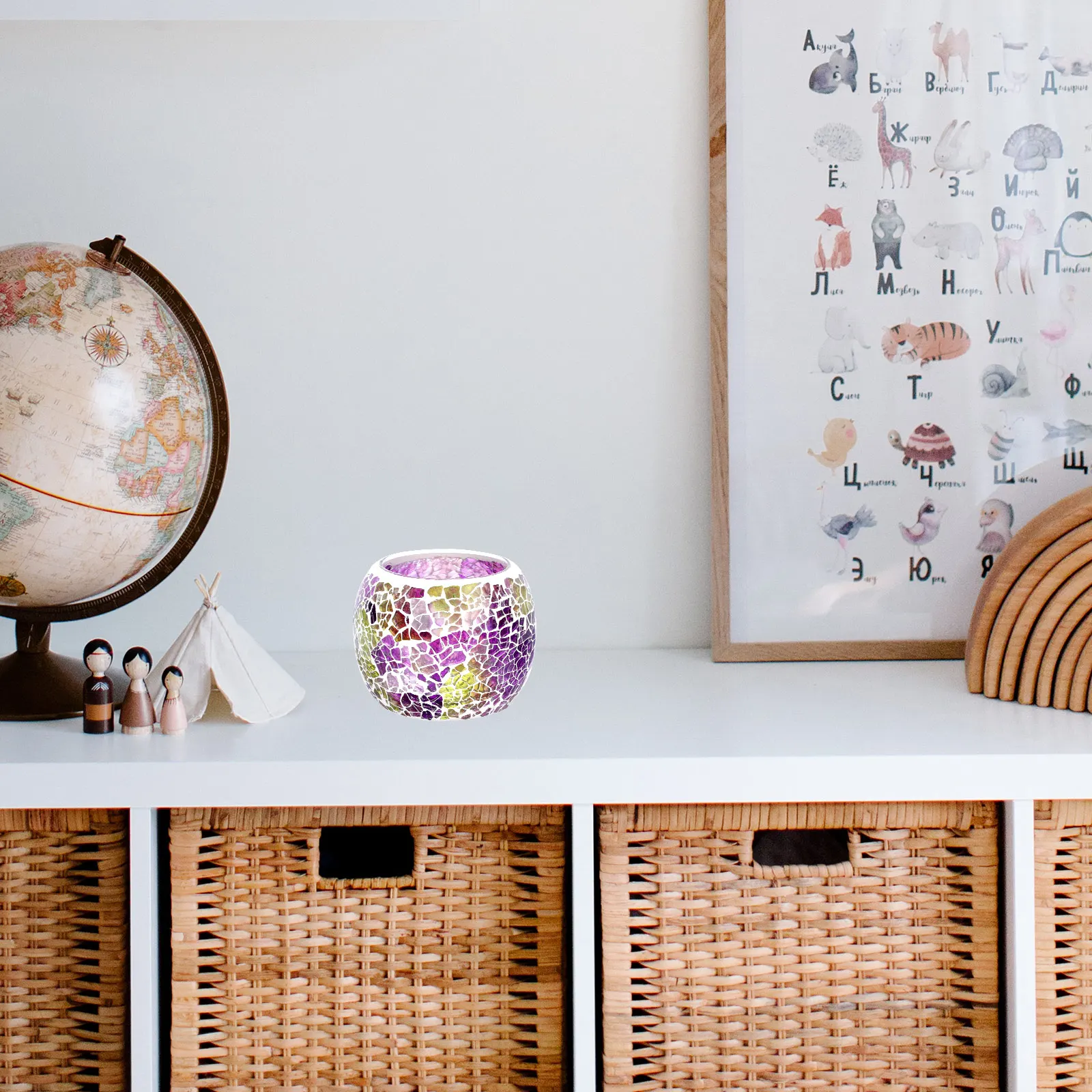 

European Style Glass Candlestick Holder Wedding Decor Elegant Tabletop Ornament Long-Lasting Premium Material Fine Workmanship