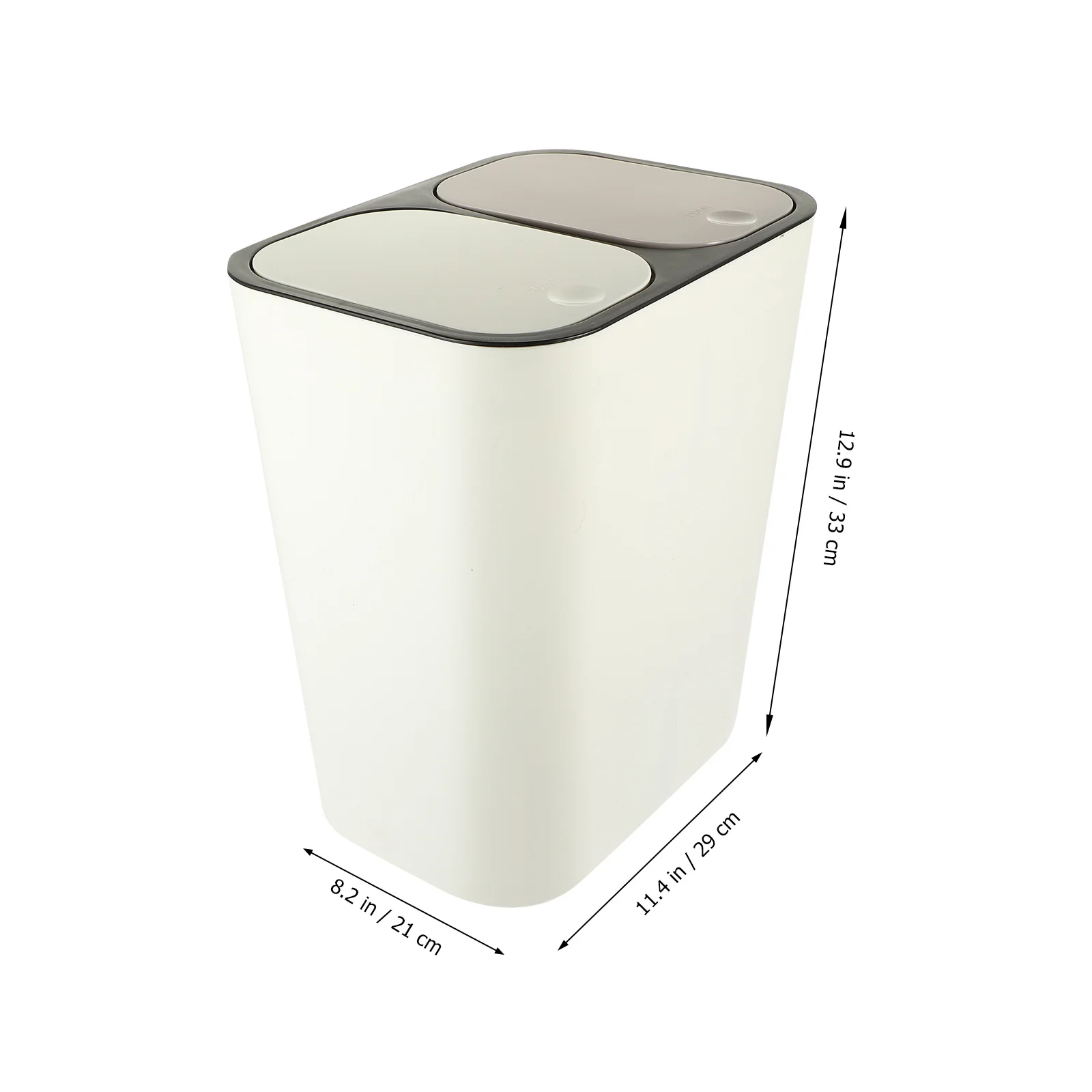 

Double-Grid Press Type Trash Can Large Capacity Home Use Waste Container Plastic Garbage Can Rectangle Storage Bin Household