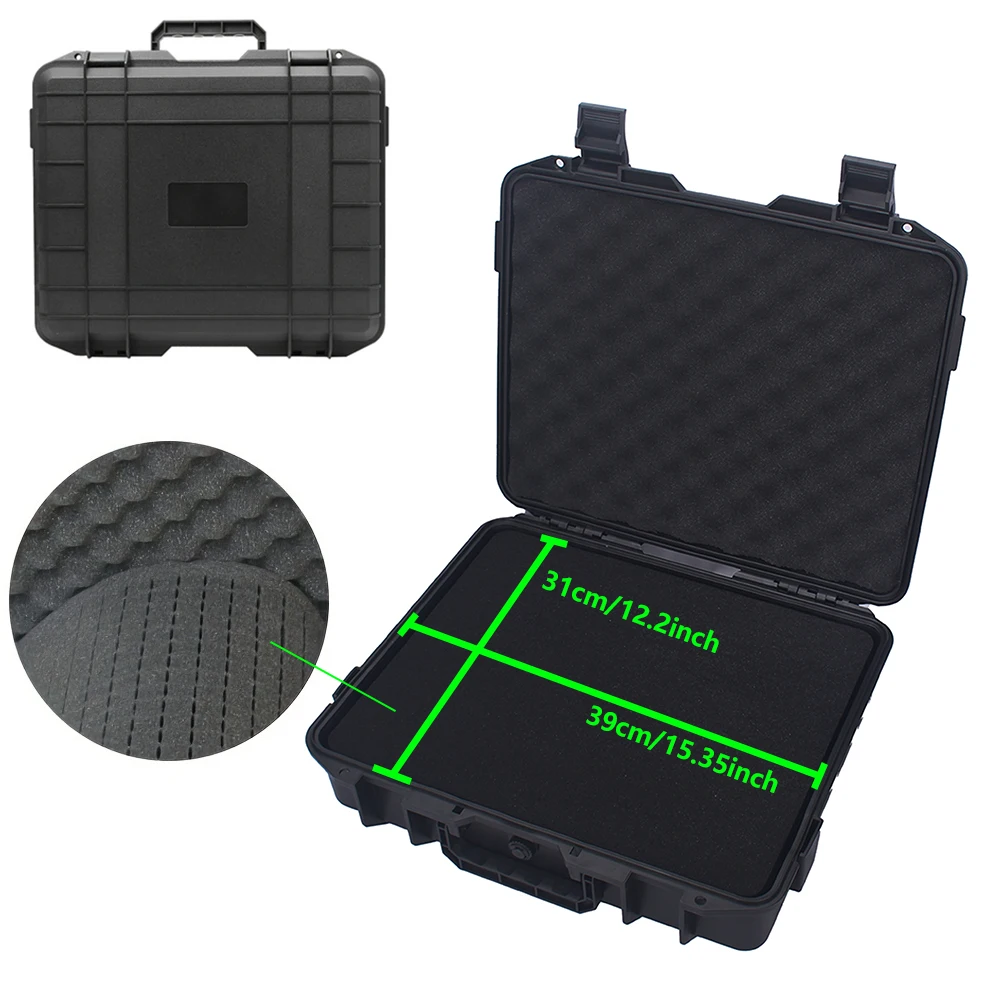 

Жесткий чехол, безопасный ящик для хранения, портативный органайзер для инструментов, ящик для инструментов, чехол для оборудования с губкой, чемодан, набор инструментов, чехол