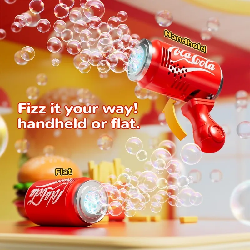 Machine à bulles pistolet à bulles Solution enfant automatique musique lumière portable table fabricant de bulles cadeau pour fête d'anniversaire en plein air