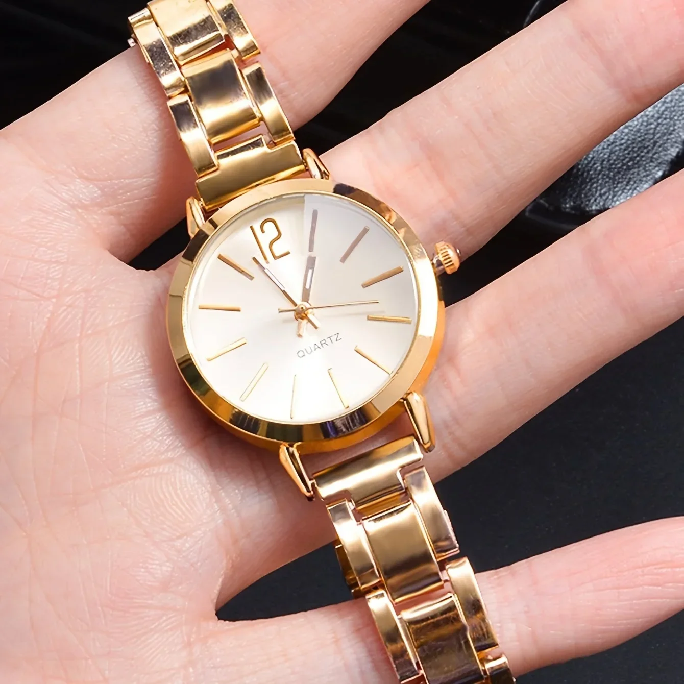 Ladies Luxury Watch Sets Fashion Simple Digital Wristwatches Alloy Case Quartz Watch LOVE Bracelet Set for Ladies Gift No Box