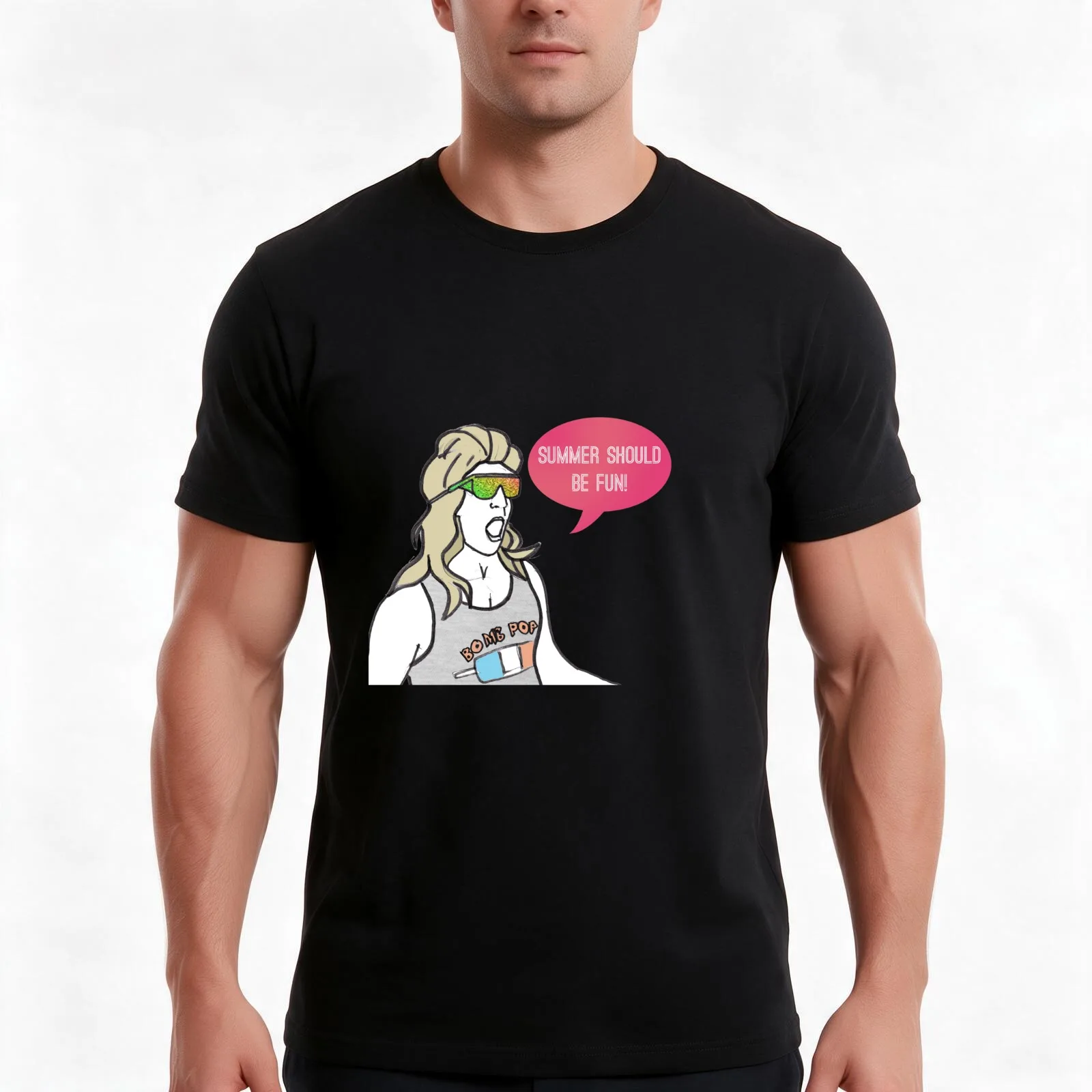 Summer should be fun T-Shirt, Summer Casual Cotton Tee, Oversized Streetwear Tops, Vintage Graphic Print, Loose Fit Short Sleeve