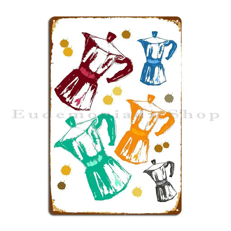 Coffee Maker Metal Plaque Poster Club Wall Decor Design Club Bar Custom Tin Sign Poster