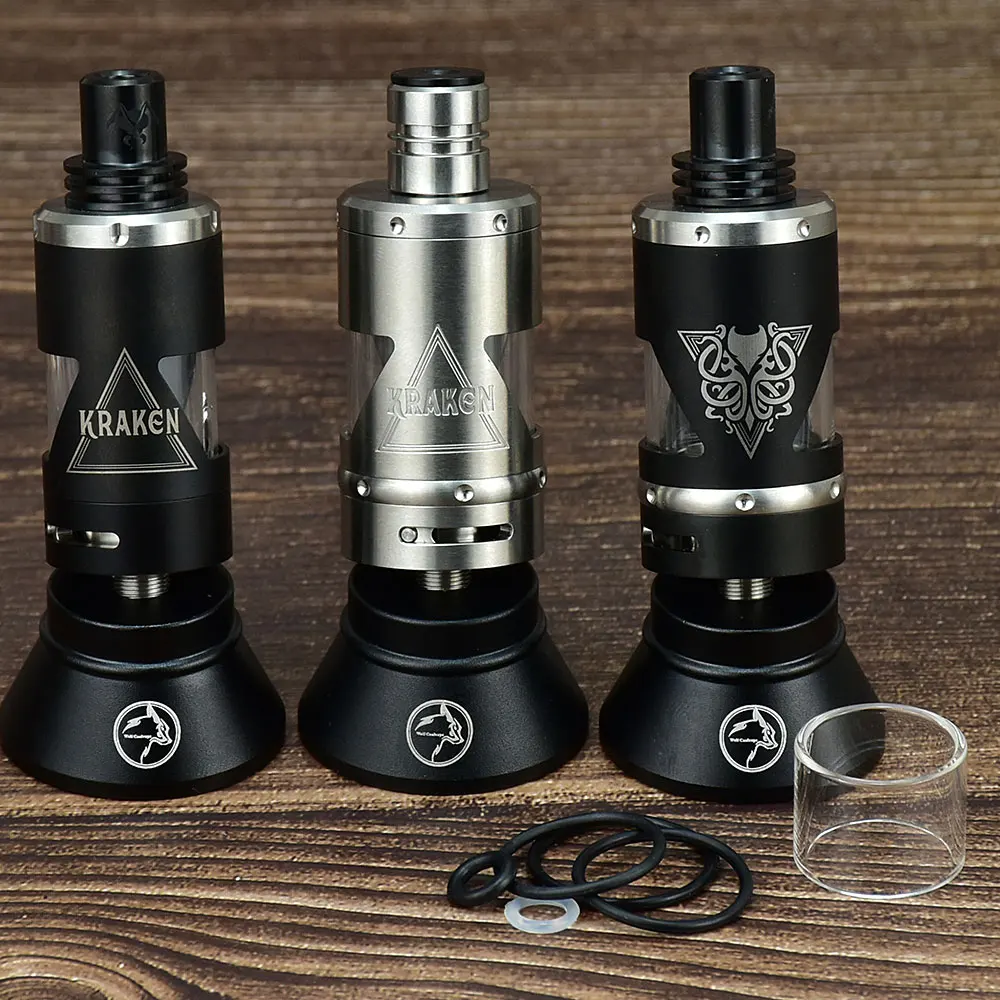 

Wolfcoolvape Kraken V2.5 RTA Vicious Style 2,5 мл Vape Tank Нержавеющая сталь 304 22 мм 24 мм Восстанавливаемый распылитель для коробочных модов