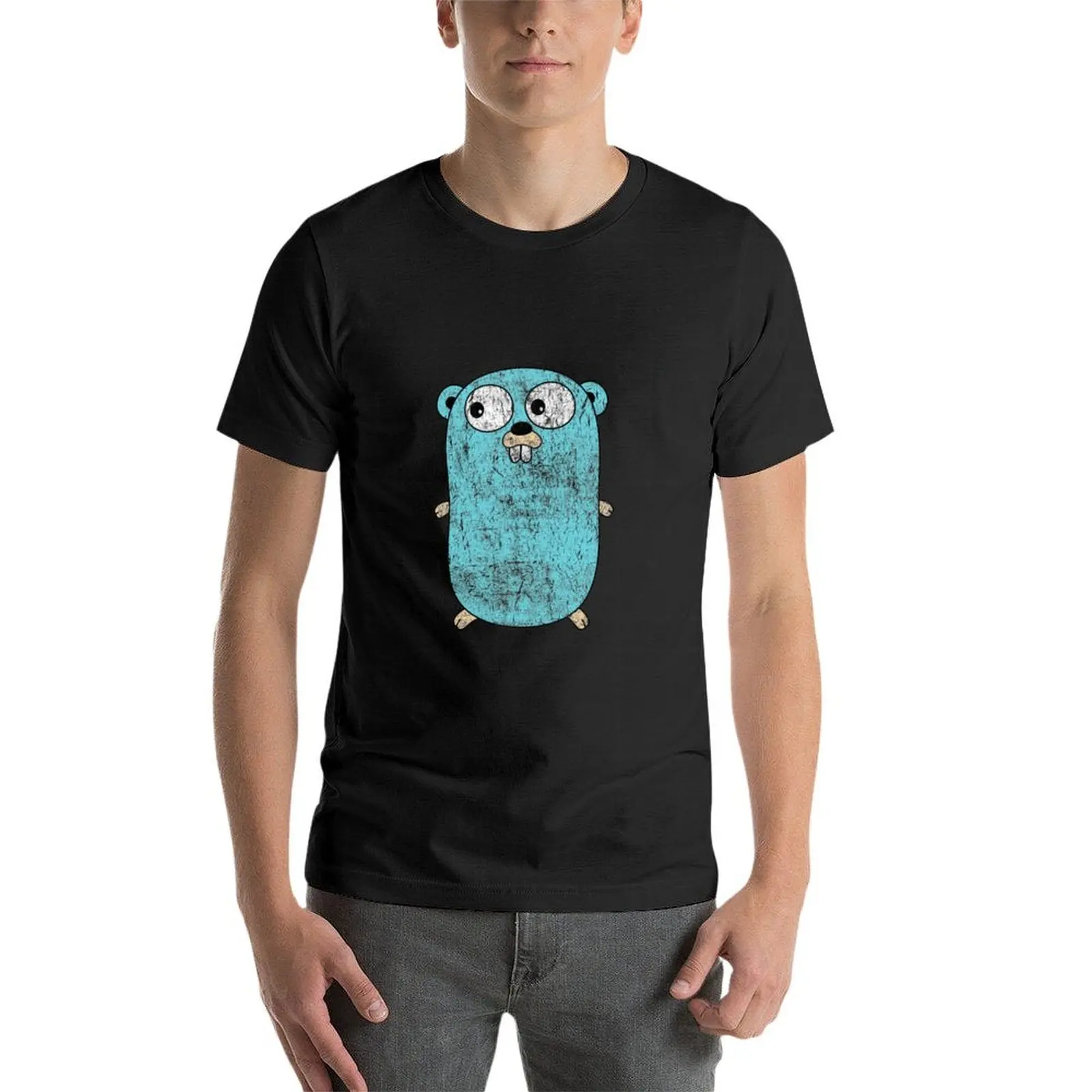 Vintage Go Golang Gopher T-Shirt graphics sublime mens t shirt