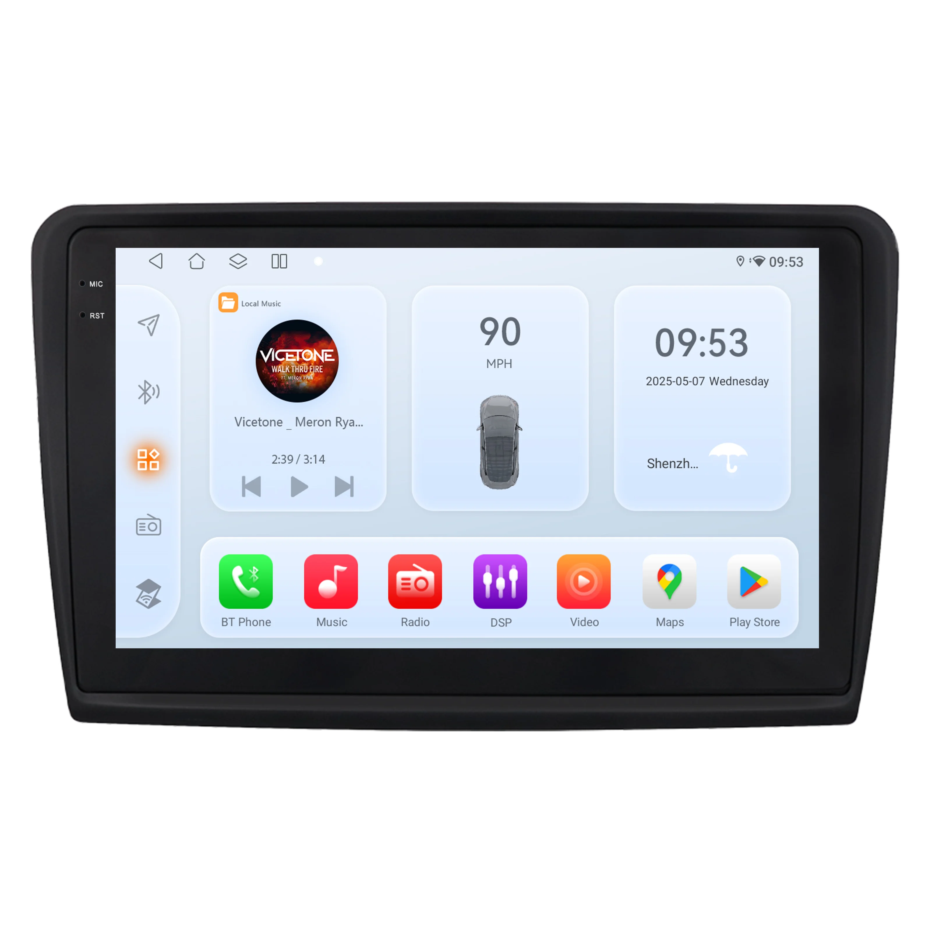 10,1" Hizpo 2Din CarPlay Android Auto Autoradio für Skoda Superb 2 B6 2008 - 2015 Snapdragon 6115 GPS RDS DSP SWC BT 4G 360 ° GLAS