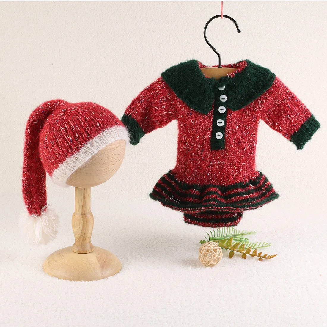 Knitting Angola Dress Baby Girl Skirt Newborn Girl Outfit Baby Boy Photography Costumes Knitted Newborn Romper Photo Props