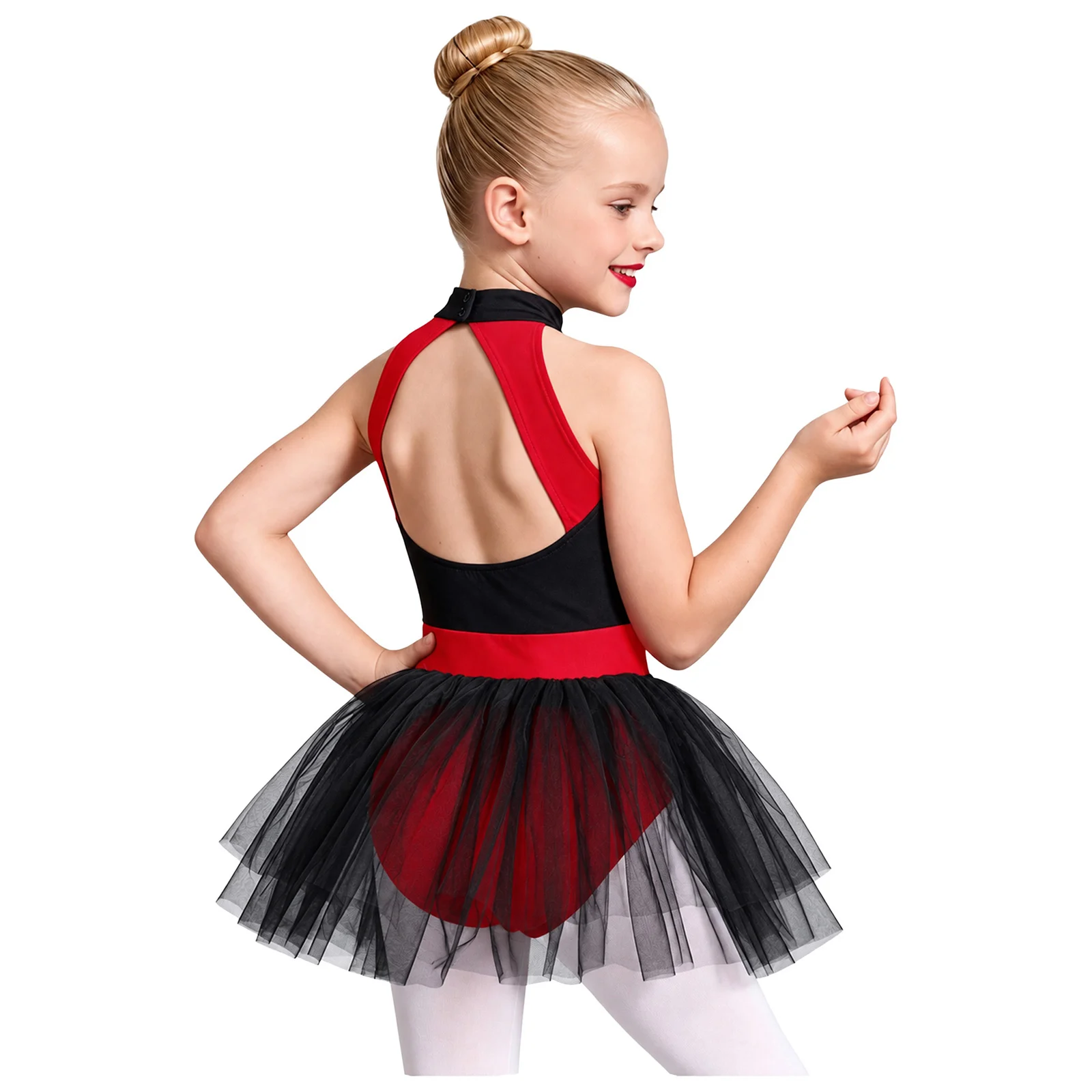 Medieval Circus Ringmaster Dance Leotard Drum Majorette Performance Clown Fancy Tulle Skirted Halloween Carnival Cosplay Costume view 5