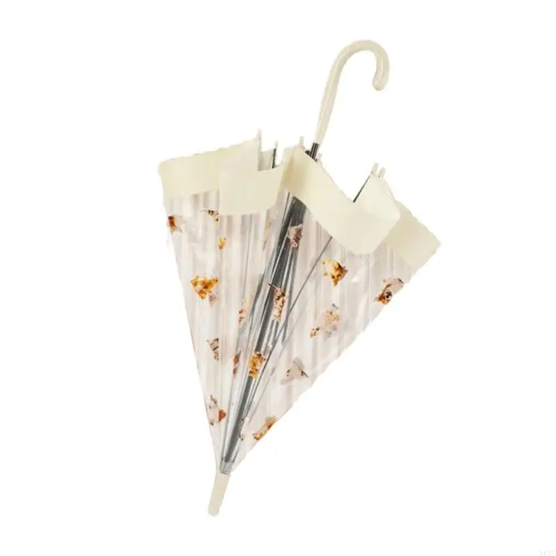 N84C Umbrella Mignon Pattern Umbrella Forme Transparent Umbrella Unisexe Quality Gift