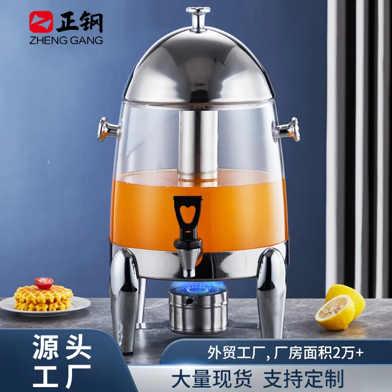 Commercial Beverage Machine Hotel Buffet PC Beverage Bucket Milk Tea Coffee Ding Electric Heating Stainless Steel 12L Juice Ding
