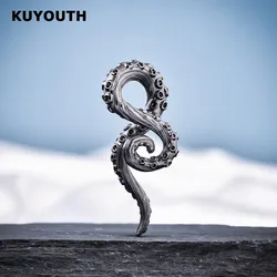 ​KUYOUTH Popular Copper Octopus Tentacles Ear Weight Hanger Gauges Earring Body Piercing Jewelry Stretchers 2PCS 8mm