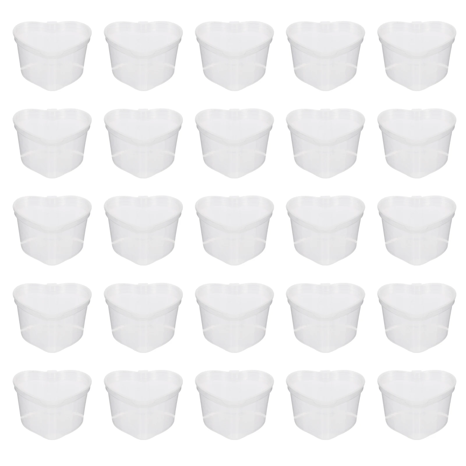 

Sauce Cup Spice Containers Transparent Plastic Jars Heat Resistance Microwave Safe Lids Storage No Seal