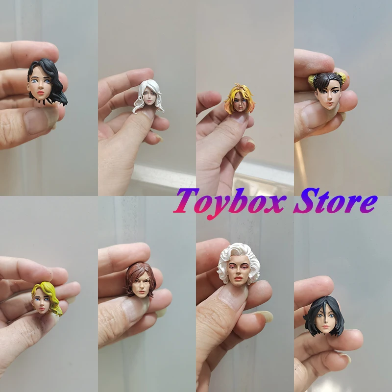 

1/12 Nun Raven Anime Chun Li Gwen Alice White Hair Cute Girl Figure Simple Painted Head Sculpt Model Toy For 6" Ml Shf Body