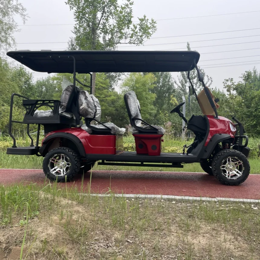 High Quality 350CC Gasoline Golf Cart 2 4 6 Seats 72V Lithium Battery New Energy Electric Golf Cart Scenic Sightseeing Car