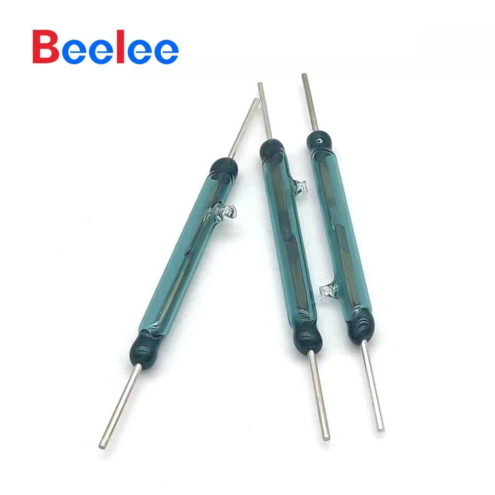 30PCS Beelee 10 * 50mm Normally Open Magnetic Cylindrical Sealing Reed High-power Glass Reed Switch 15KV Magnetic Switch Reed
