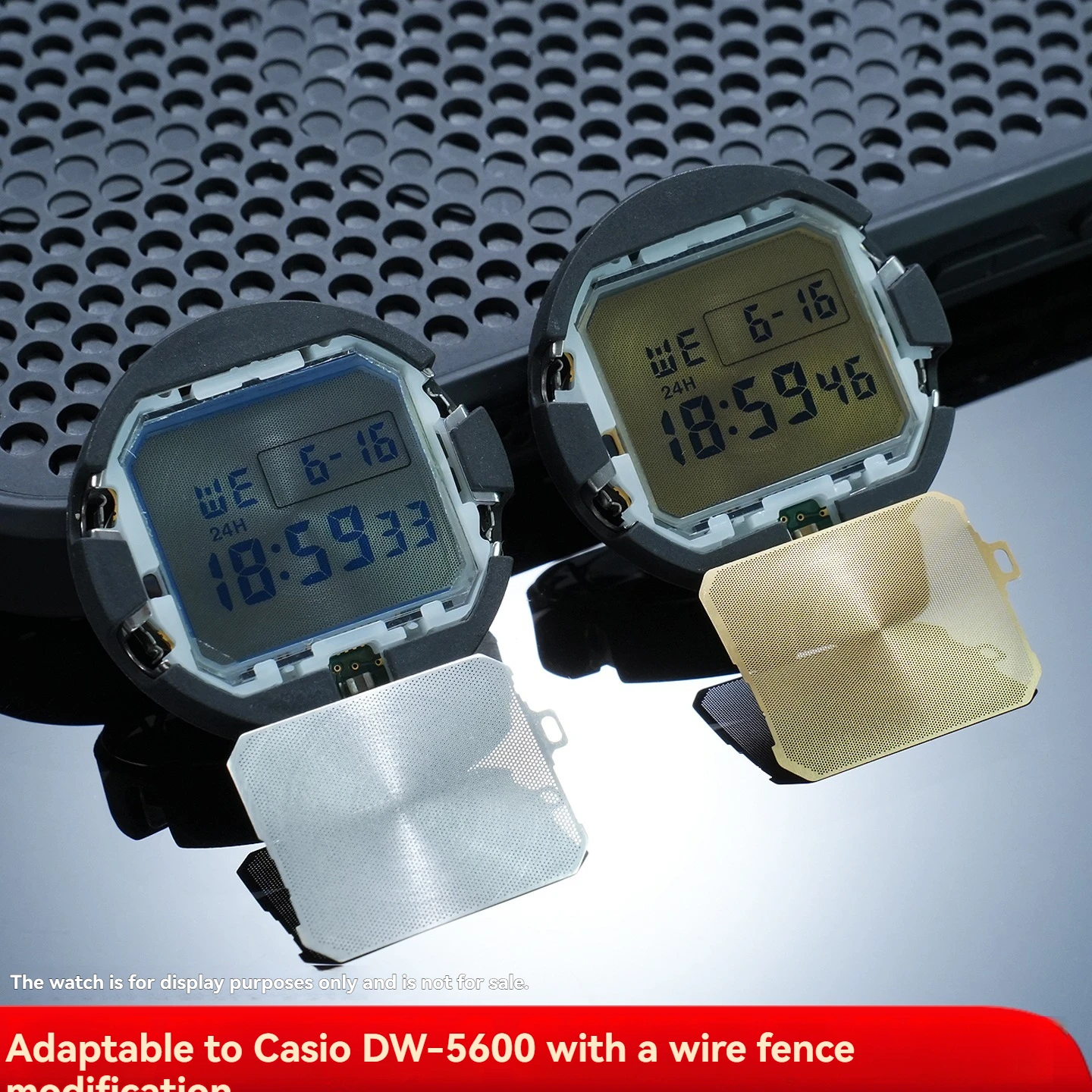 Scratch-Resistant Stainless Steel Mesh Accessories for Casio DW5600, DW5030, and DW5035D Series Custom Metal Mesh Modifications