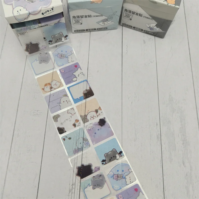 Kawaii Pull-out Style Sticky Notes Paper Stickers Stationery Convenient Recording Memo Notepad Message Stickers Students Gifts