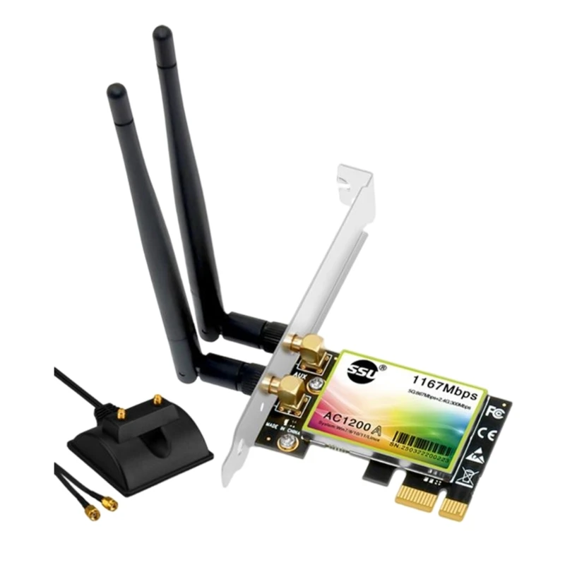 1200Mbps SU-AC1200 Dual-Band 2.4G WLAN Support for Win 7 10 11 with Antennas