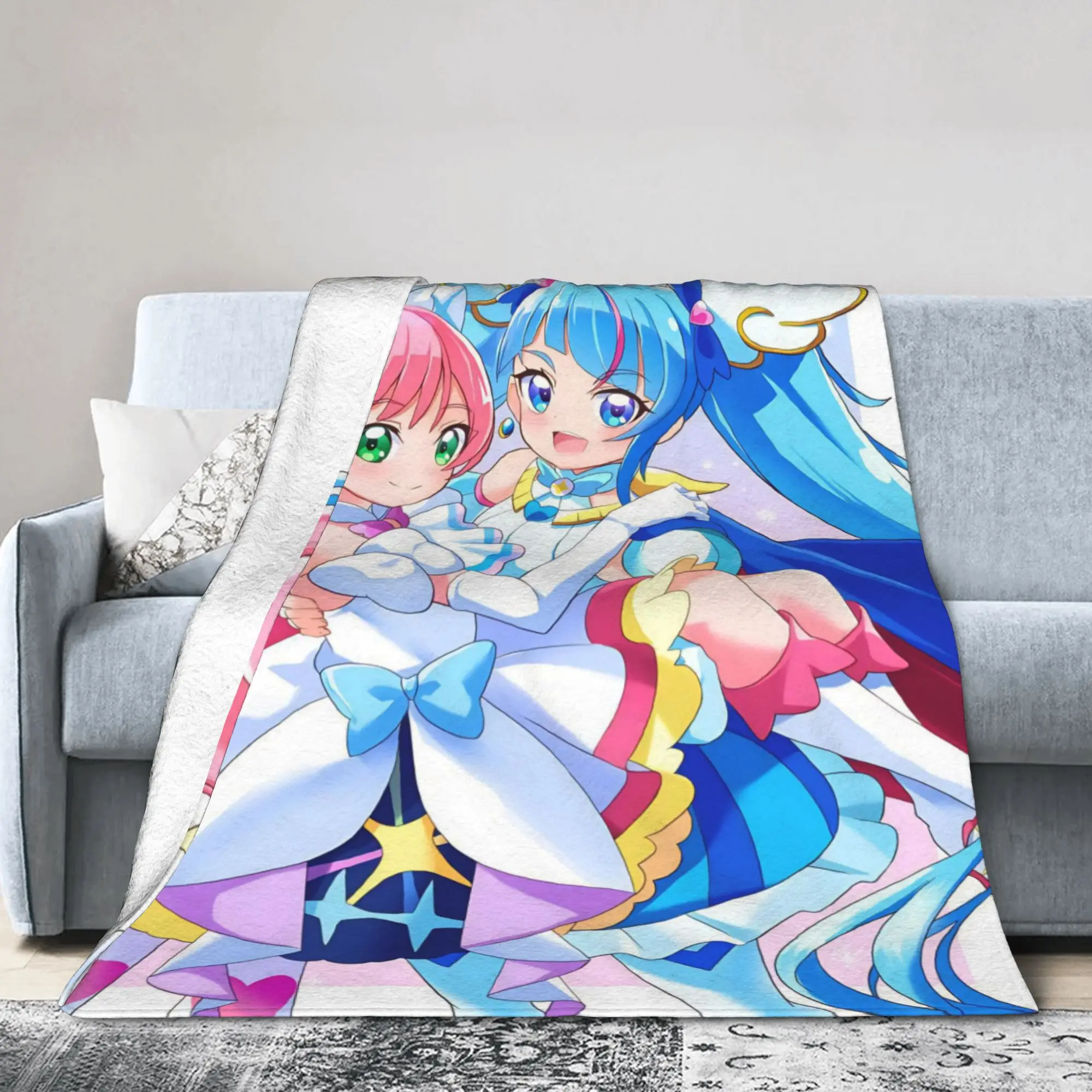 Soaring Sky Pretty Cure Accessories Blanket Super Soft Fleece  Throw Blanket Relax Plush Thin Quilt