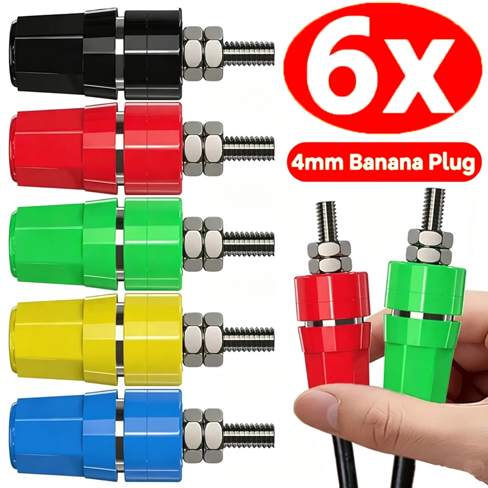 Banana Plug - 1-6 قطع موصل طرفي مقبس موزع