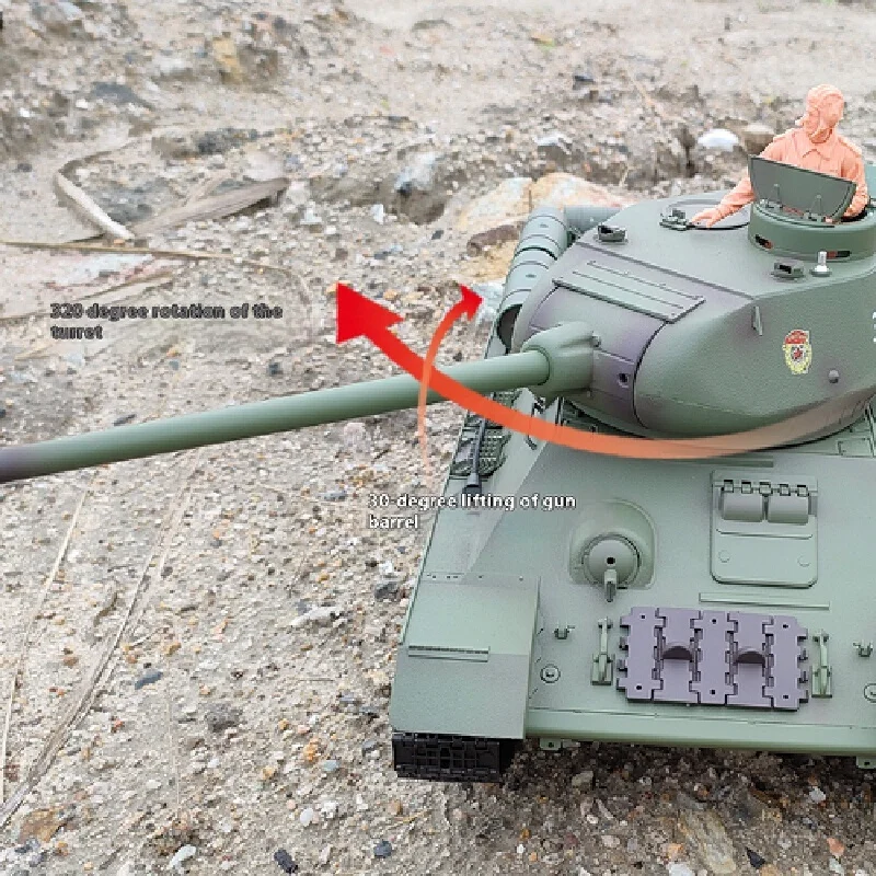 Henglong Tank 3909 Soviet T-34 Simulation Electric Remote Control BB Bullets Shooting Military Model Toys