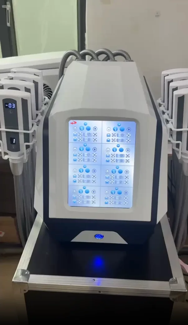 Professional Portable Cryolipolysis Machine 8 Handles Ice Sculpting CRIO Slimming Fat Reduction Cryotherapy Cold Pads Freezing