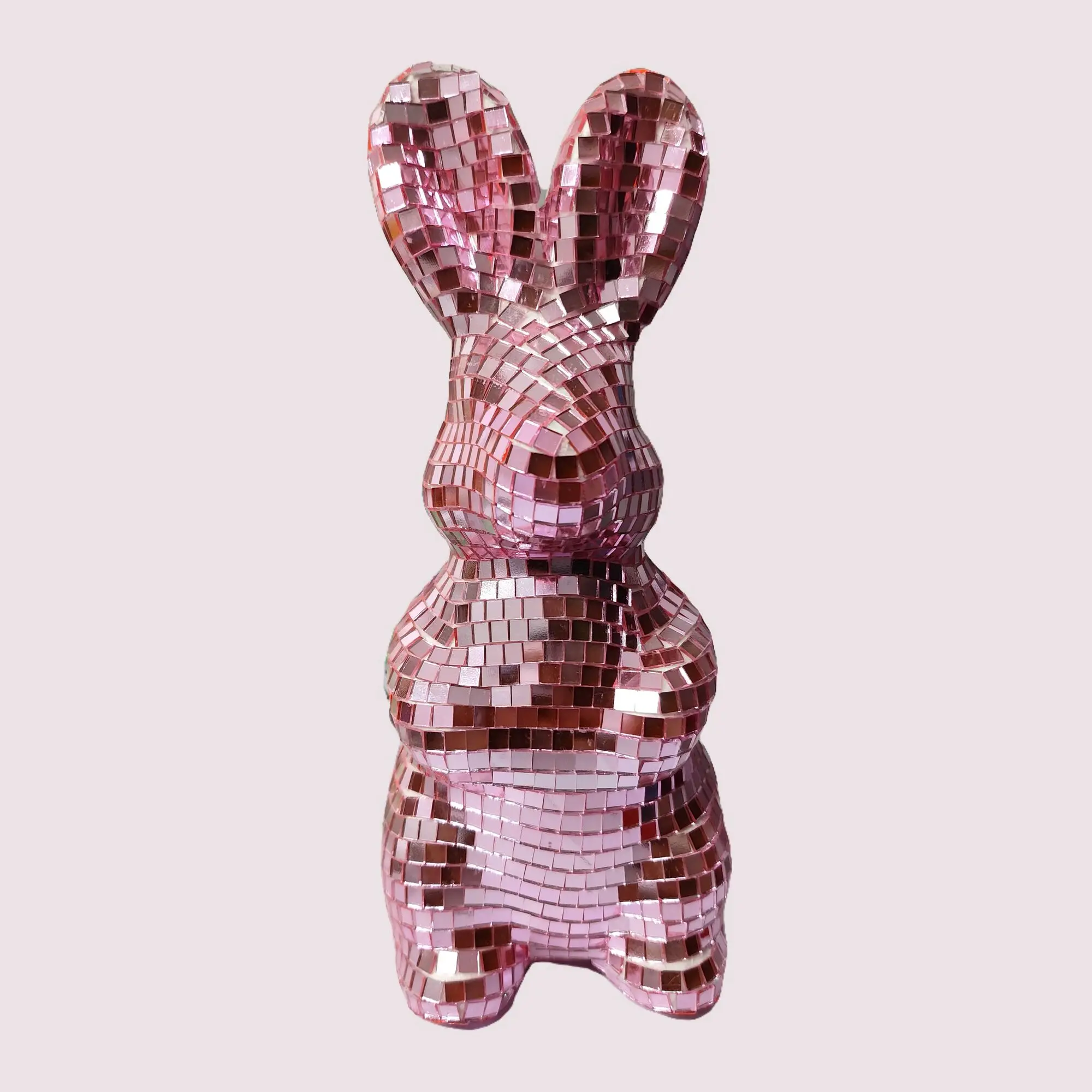 1 Sparkling Glitter Glass Statue Versatile Indoor/Outdoor Home And Party Decoration, Perfect Easter, Valentine's St. Patrick's