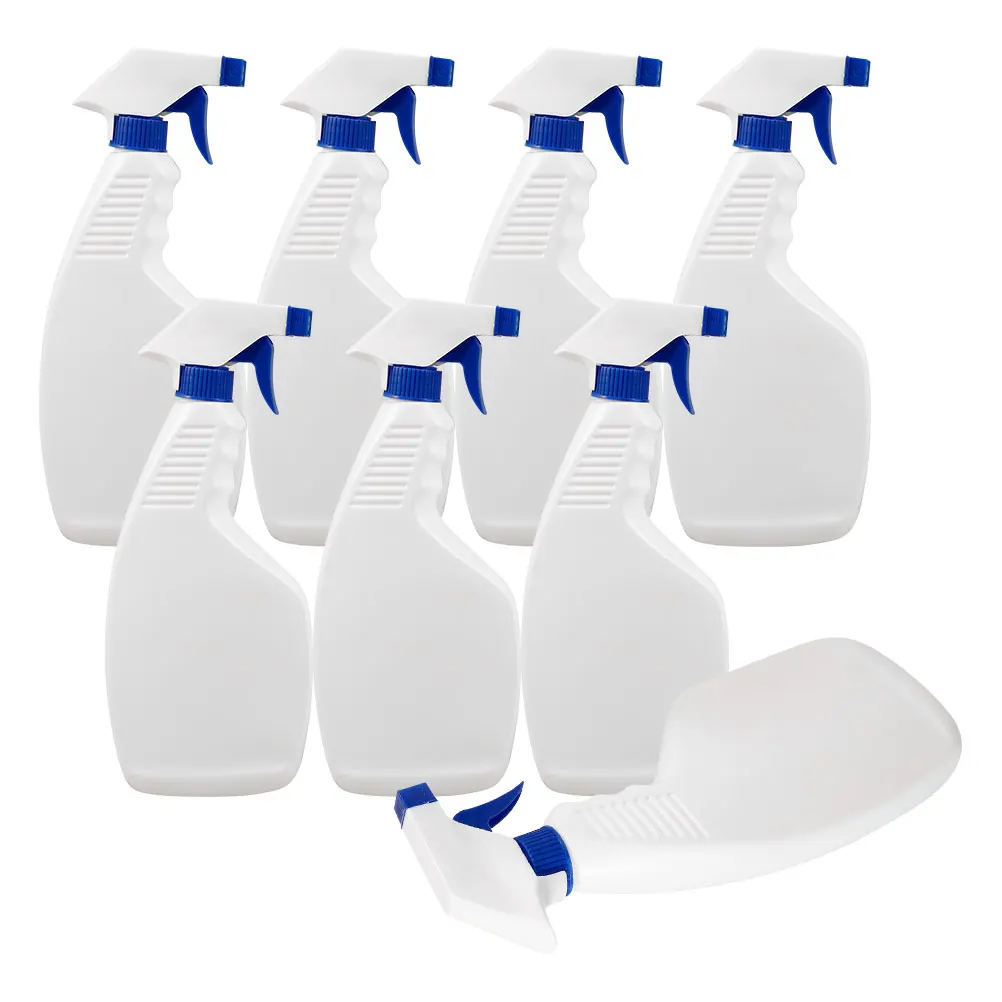

8 Pcs Bottles Plastic 500ml Capacity Empty PE Cleaning Solutions Plants Household Spray Bottles Commercial Use