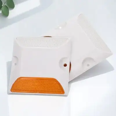 2Pcs Reflective Road Studs Durable Pavement Markers Night Safety Driveway Road Reflectors for Parking Garage Pavement Markers