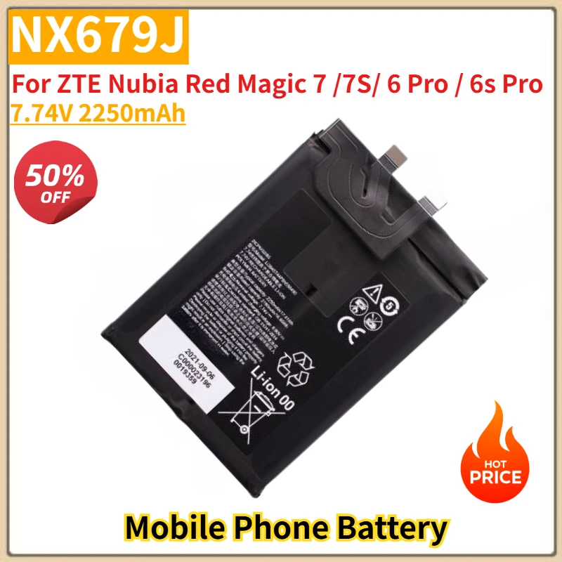 Li3945T44P8h556490 NX679J High Quality Phone Battery 7.74V 2250mAh For ZTE Nubia Red Magic 7 / 7S/ 6 Pro / 6s Pro Brand New