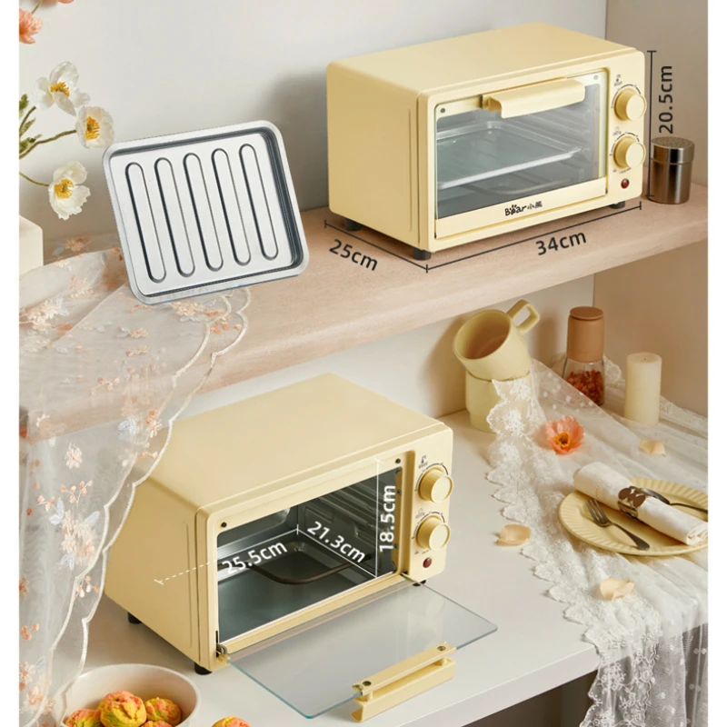 Horno pequeño para el hogar, horno eléctrico de 220V, 10l, Mini cocina automática, para hornear
