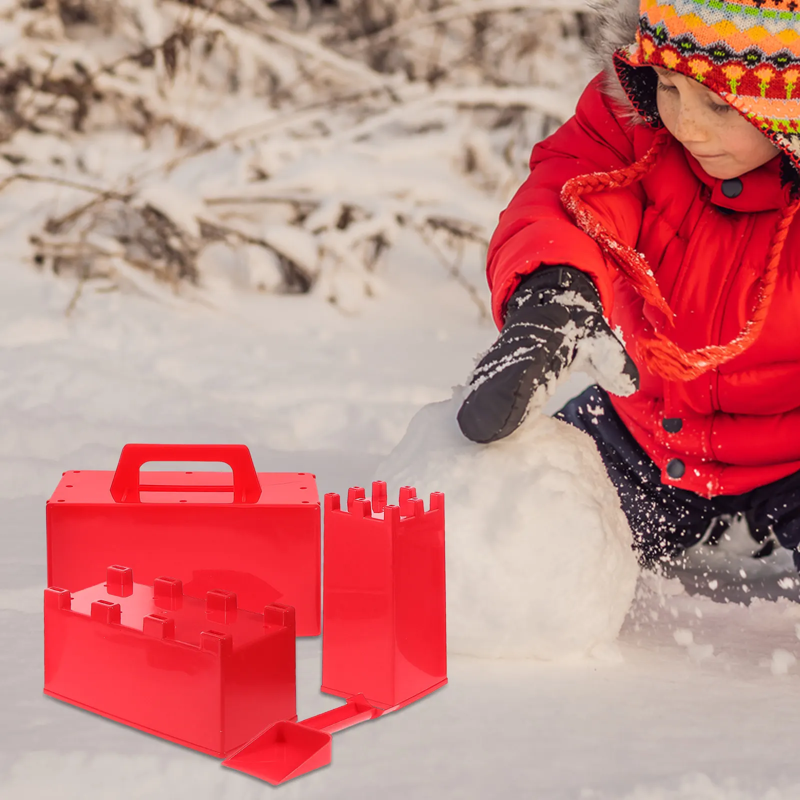 

1Set Children Snow Brick Maker Frostproof Shovel Winter Outdoor Play Snow Fort Construction Set Sand Castle Tool