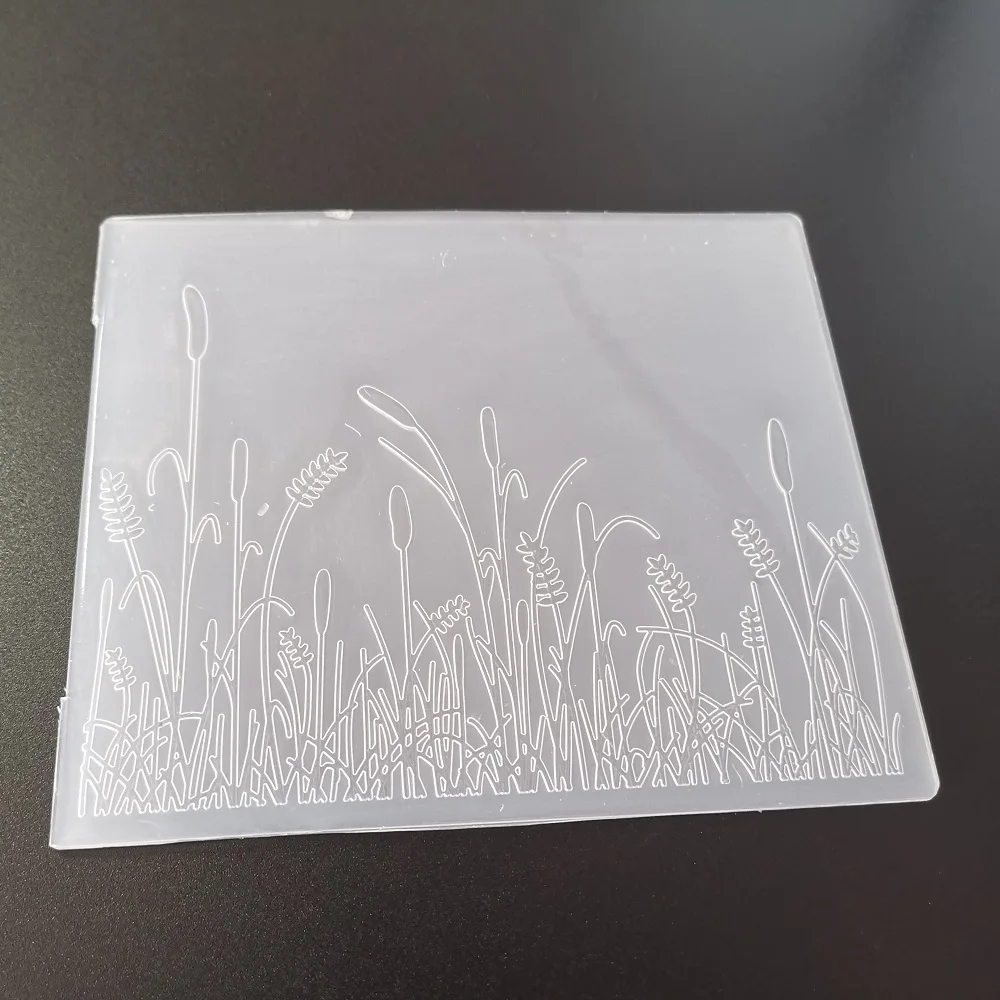 Sping Grass Leaves Background Drawing stencil Embossing Folder for Card Making Floral DIY Plastic Scrapbooking Photo Album Card