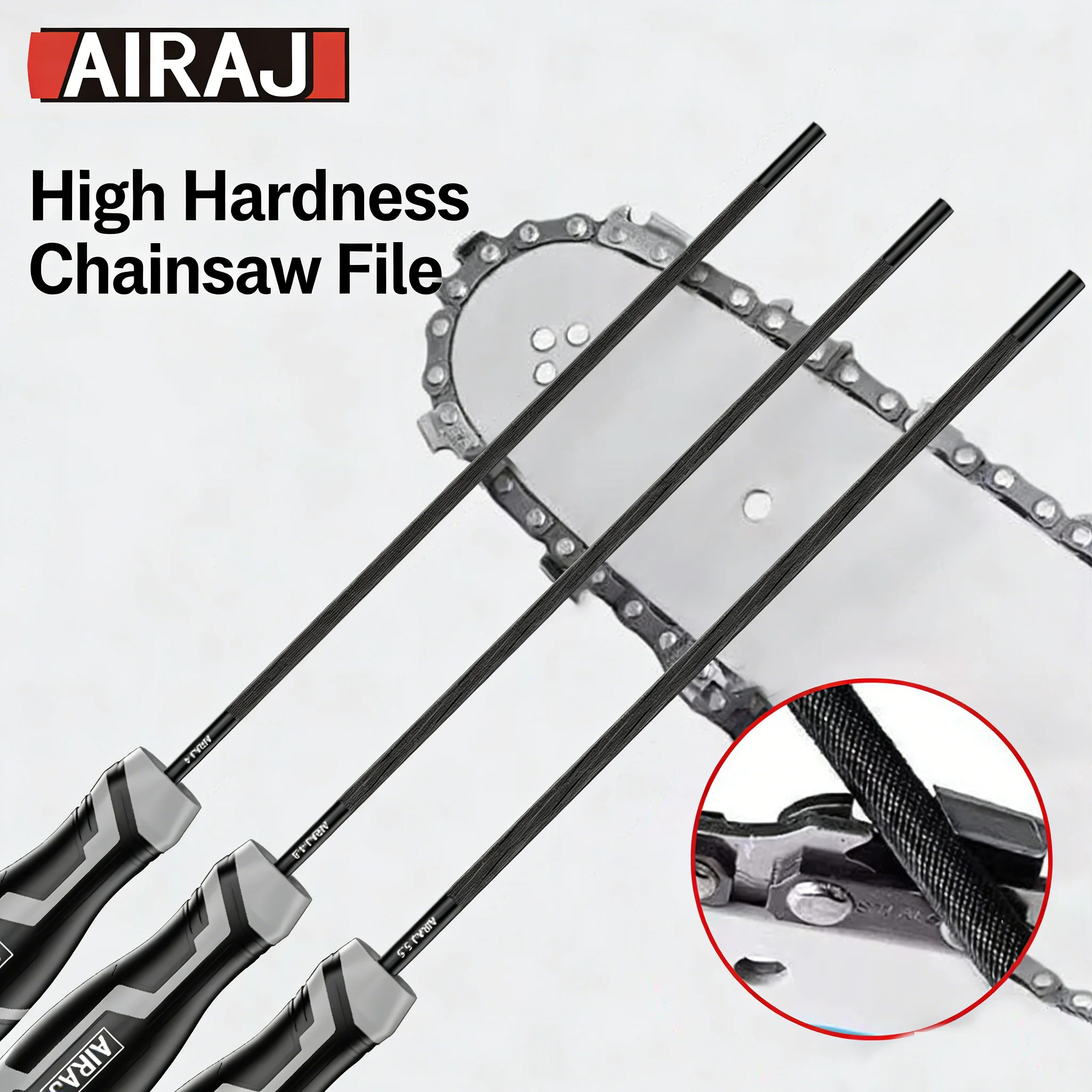 High Carbon Steel Round Saw Chain File 4/4.8/5.5mm Chainsaw Sharpener File Hand Grinding Tool For Woodworking Chainsaw Repair