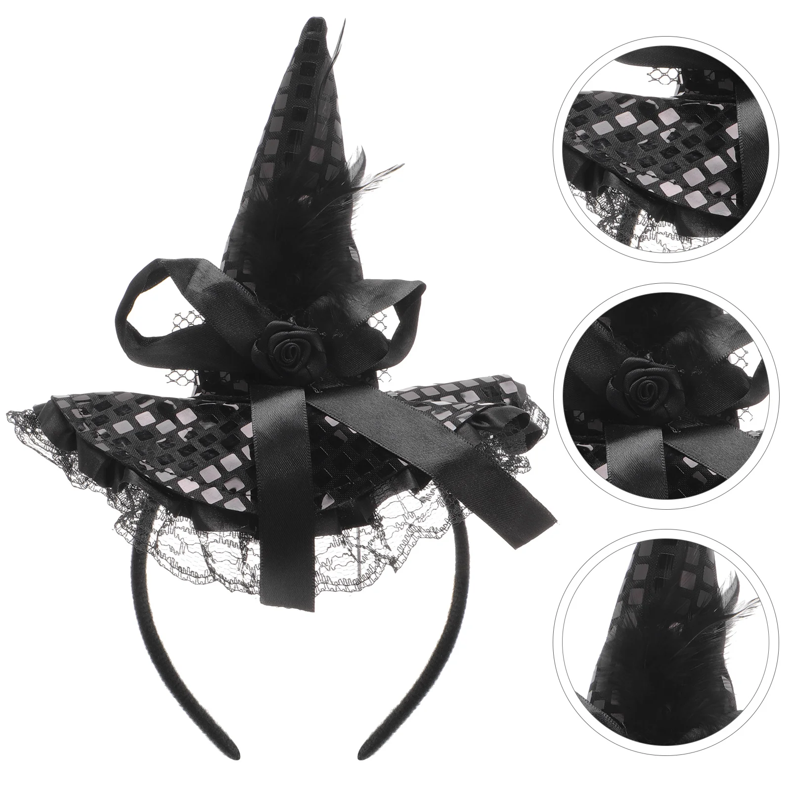 Witch Hat Hair Bands Headband Makeup Party Costume Accessory Headgear Dress Girls Headbands