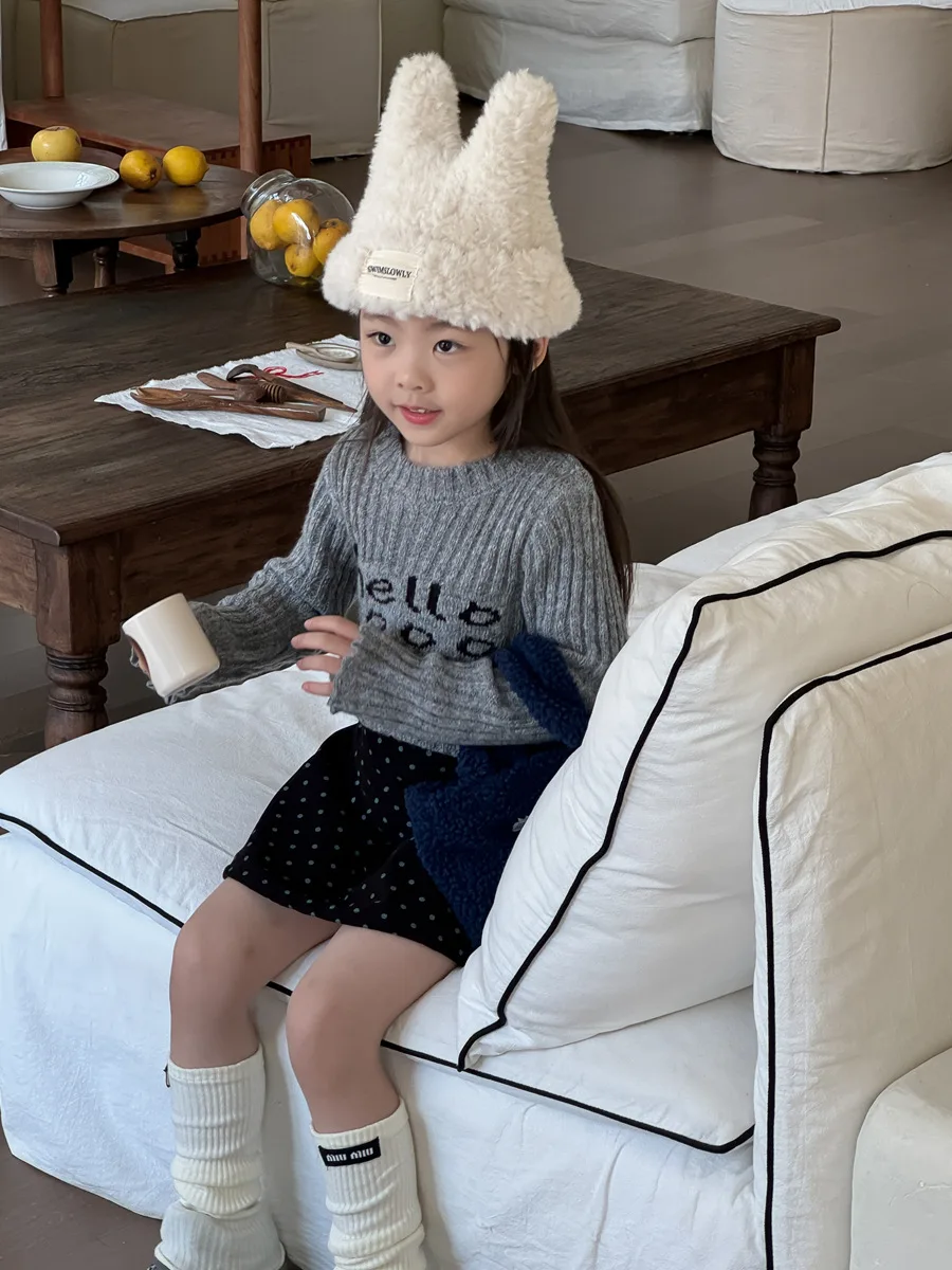 2024 inverno nuovi vestiti per bambini gonna imbottita a forma di A per ragazze gonna corta gonna in cotone temperamento floreale per bambini