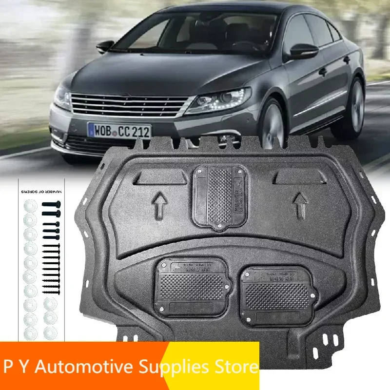 

For VW CC 2009-2017 Black Under Engine Guard Plate Splash Shield Mud Fender Cover Mudguard Protector