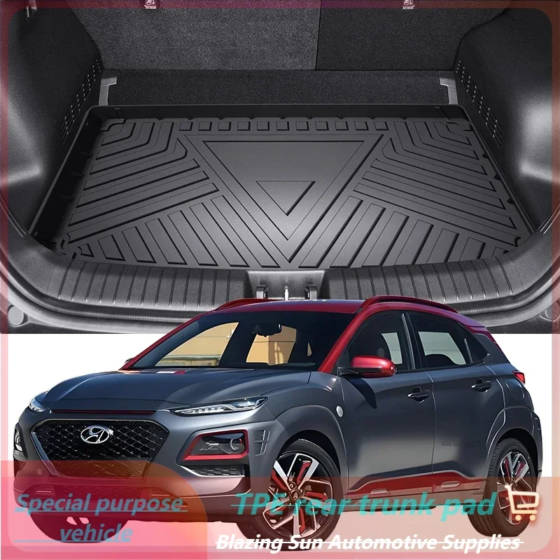 Car Auto Rear Boot Cargo Liner Tray Trunk Mat Carpet for Hyundai ENCINO Kona 2018- Cushion Pad Carpet Pad Anti-dirty Anti-water