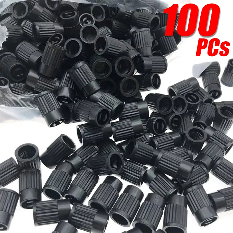 10/100pcs Universal Car Wheel Tire Valve Caps Dustproof Tyre Valve Cap Stems Rubber Seal Truck Bike MTB Stem Auto Accessories