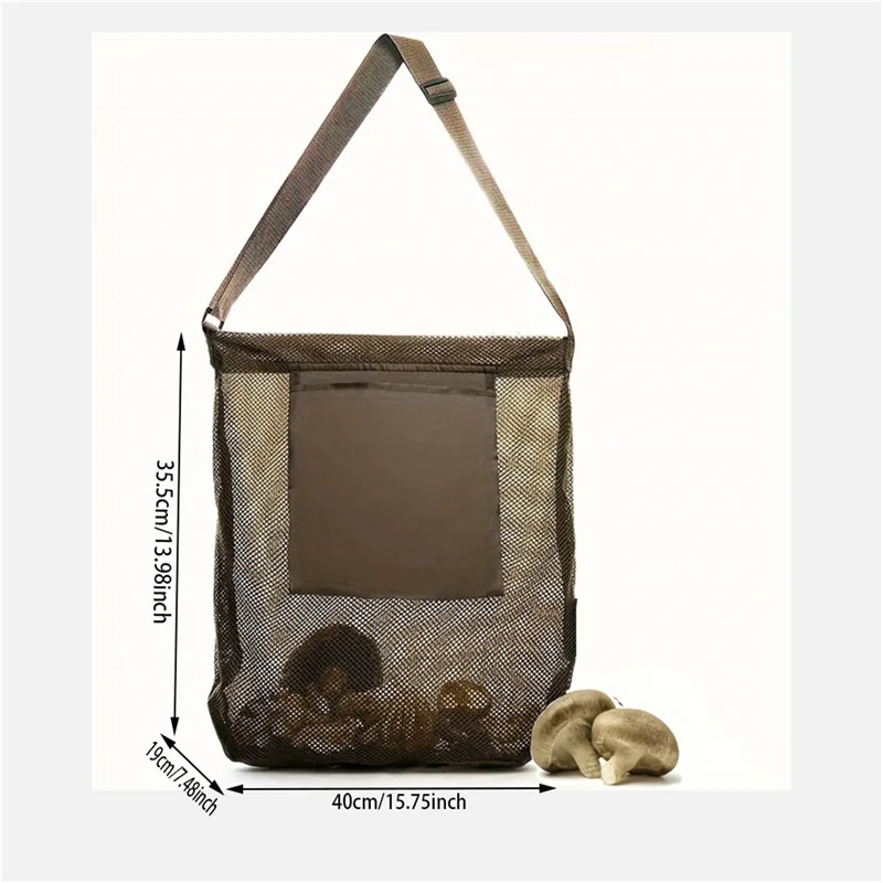 Mushroom Hunting Net Bag Harvest Mushroom Basket Collection Bag Large Capacity Mesh Garden Fruit Picking Bag images - 6