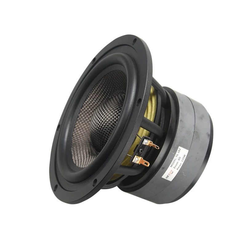 

2PCS T6-182 HIFI 6.5 inch 182mm Carbon fiber basin woofer speaker unit 8OHM 120W midbass loudspeaker